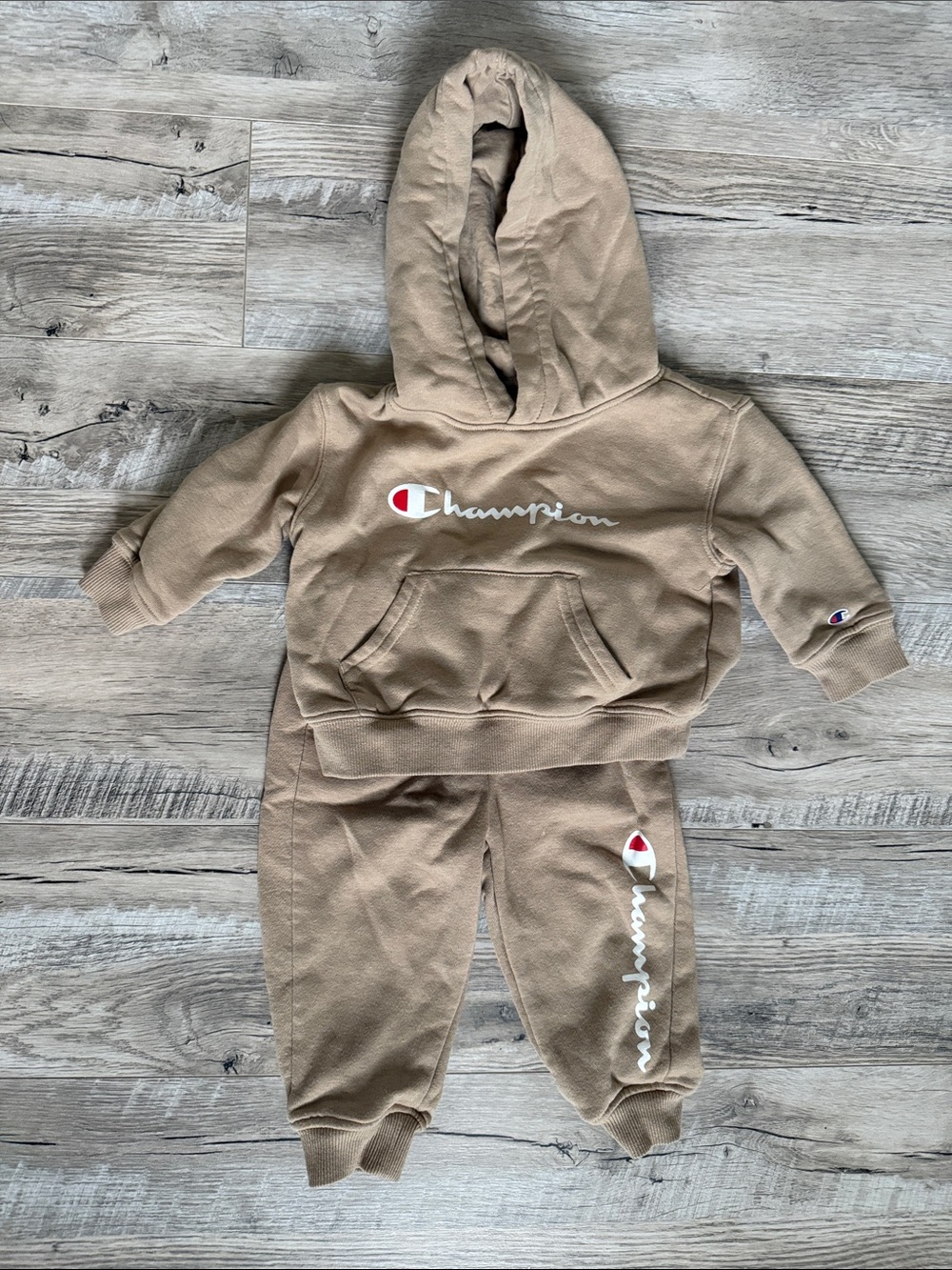 Champion Kids Tan Hoodie & Joggers Set